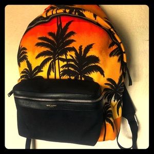 Saint Laurent SS16 Palm Tree Hunting Backpack